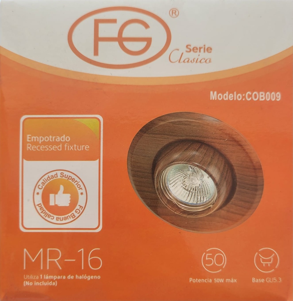 BASE OJO DE BUEY MADERA FG LIGHTING