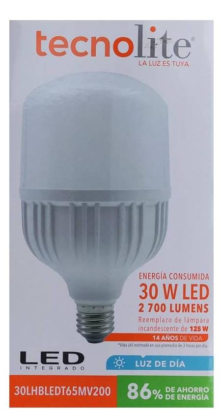 BOMBILLA LED ALTA POTENCIA 30W 110-220V TECNO LITE
