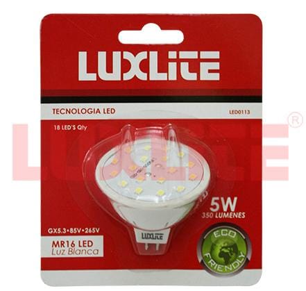 BOMBILLA LED MR16 5W 120V DL LUXLITE