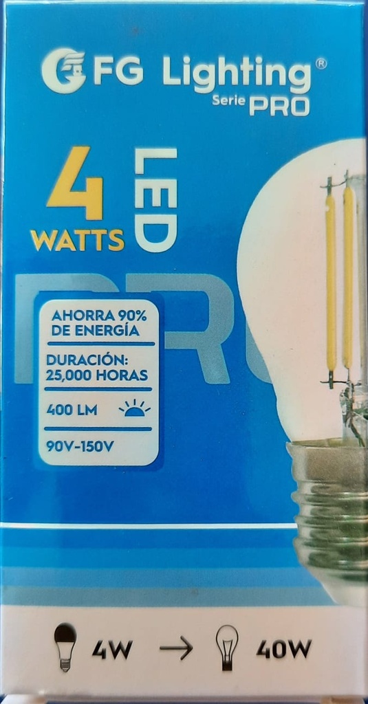 BOMBILLA VINTAGE G45 DE 4W 3000K FG LIGHTING