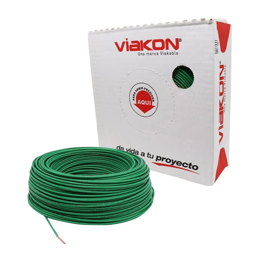 CABLE THHN #14 DE COBRE VERDE (CAJA)