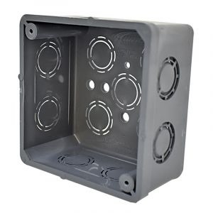 CAJA CUADRADO PLASTICA 4X4 GRIS/PRO ARGOS