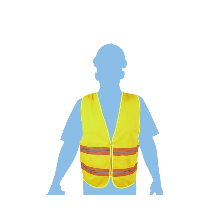 CHALECO DE SEGURIDAD CON CINTA REFLECTIVA AMARILLO TOOLCRAFT