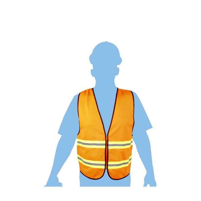 CHALECO DE SEGURIDAD CON CINTA REFLECTIVA NARANJA TOOLCRAFT