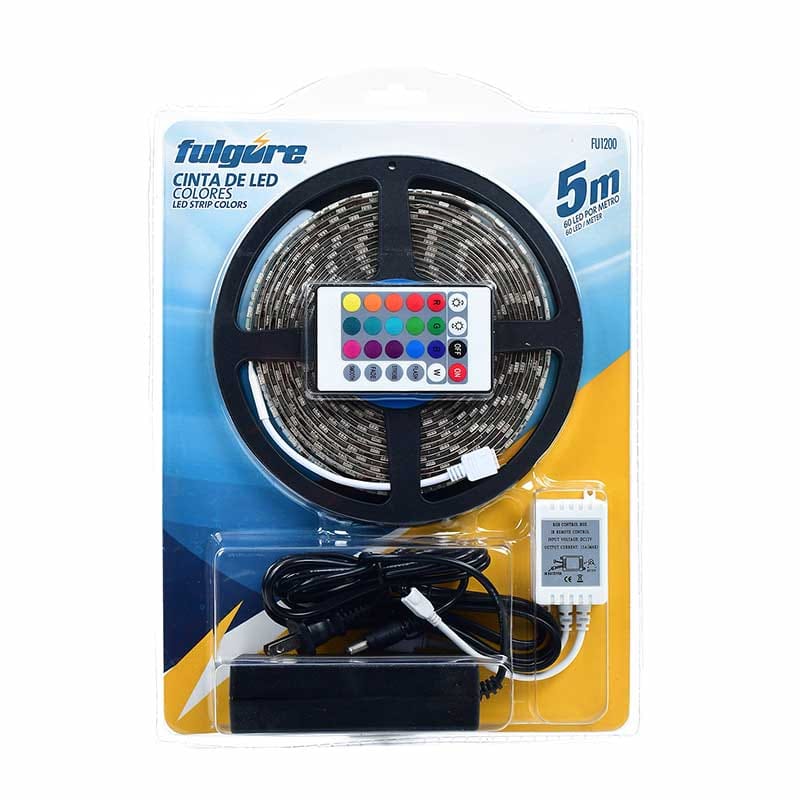 CINTA LED MULTICOLOR 5M X 8MM FULGORE