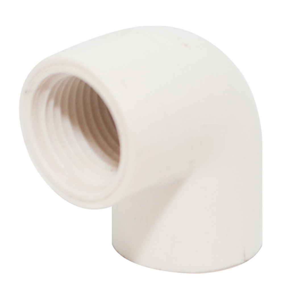 CODO CON ROSCA 90 PVC 1