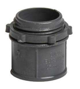 CONECTOR DE 1 1/4 CON TUERCA PARA TUBO GRIS PVC