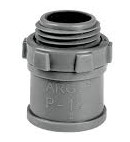 CONECTOR DE 1/2 CON TUERCA PARA TUBO GRIS ARGOS