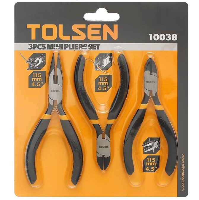 CORTA CABLE 3PCS 4.5 MINI ALICATE TOLSEN