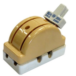 CUCHILLA DE INTERRUPTOR DE PORCELANA 2X60A 2 TIRO