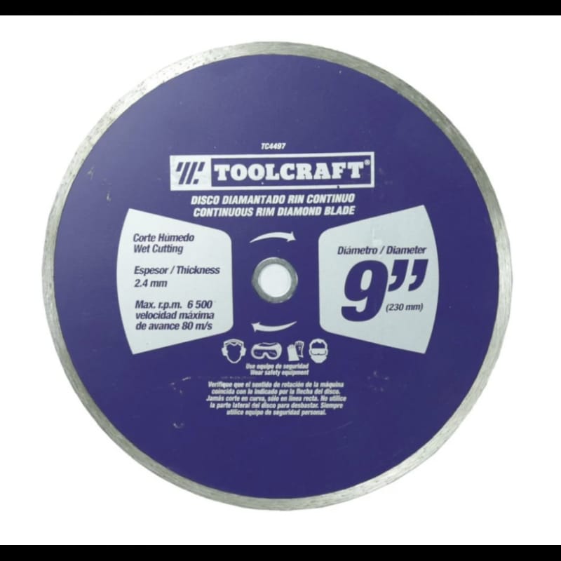 DISCO DIAMANTADO DE CORTE CONTINUO 9 TOOLCRAFT