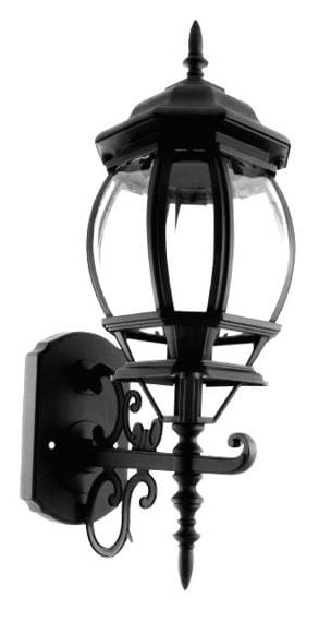 FAROL DE PARED COLONIAL SOPORTADO NEGRO FULGORE
