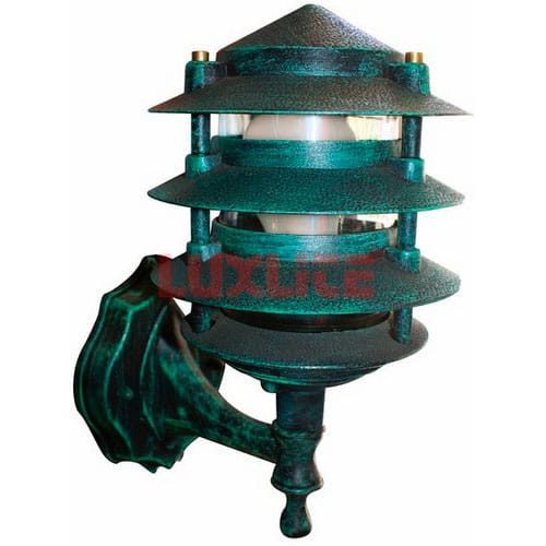 FAROL DE PARED SOPORTADO VERDE LUXLITE