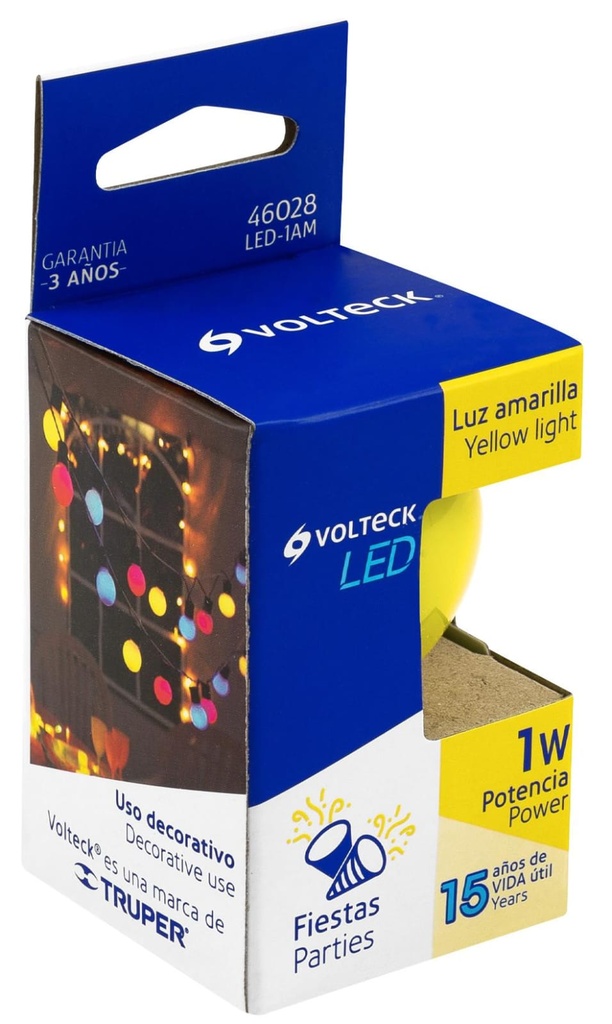 FOCO LED DE 1W COLOR AMARILLO VOLTECK