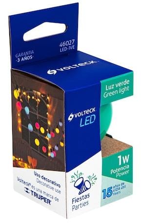 FOCO LED DE 1W COLOR VERDE VOLTECK