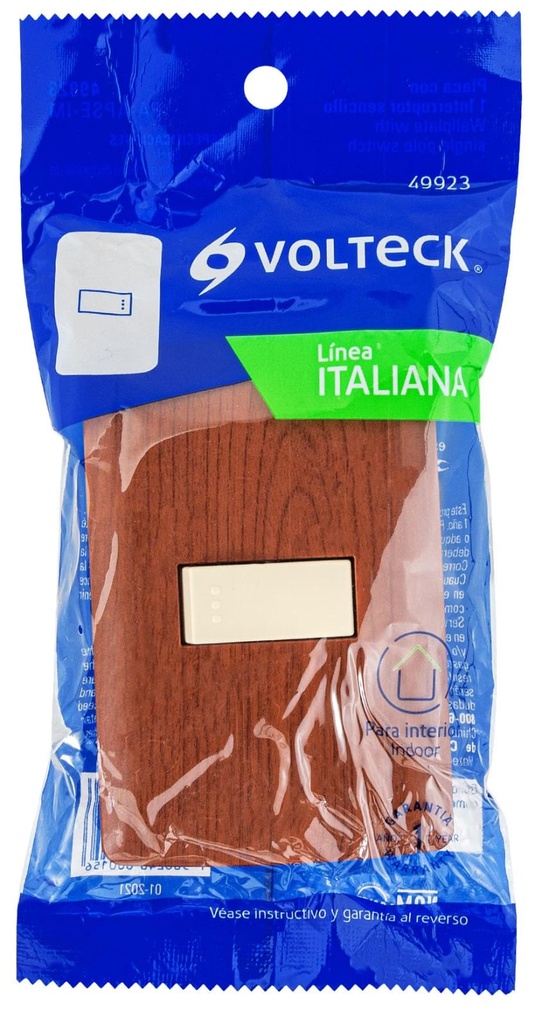 INTERRUPTOR 3 WAY 10A 120V ITALIANA MADERA VOLTECK