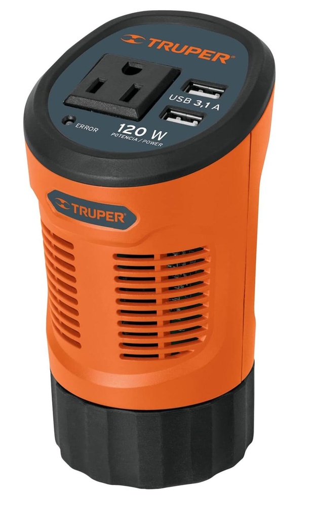INVERSOR DE CORRIENTE 120W TIPO VASO TRUPER