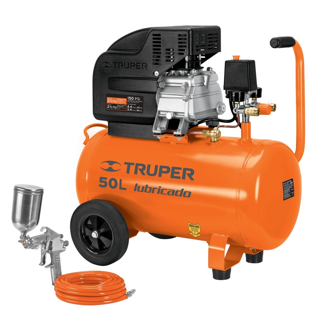KIT COMPRESOR AIRE HORIZONTAL 50 LITRO TRUPER