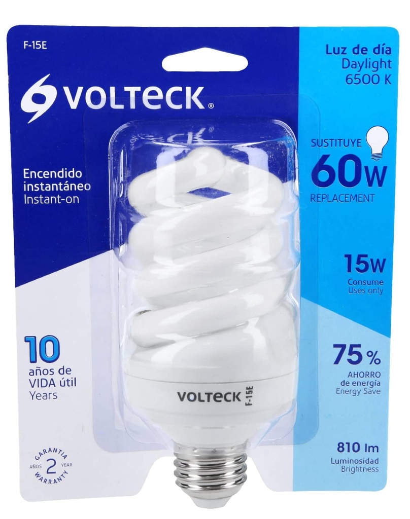 LAMPARA ESPIRAL 15W VOLTECK