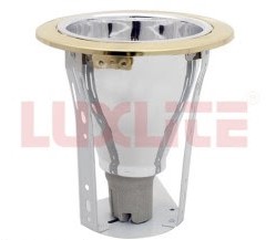 LAMPARA OJO DE BUEY 5 PLATEADA/ARO BLANCO C/VIDRIO