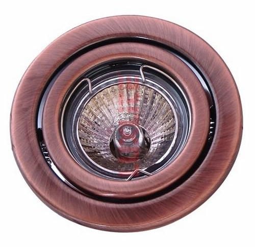 LAMPARA OJO DE BUEY DIRIGIBLE P/CIELO FALSO MR16 BRONCE
