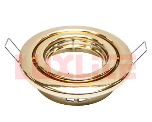 LAMPARA OJO DE BUEY DIRIGIBLE P/CIELO FALSO MR16 DORADO
