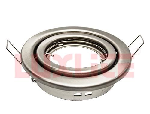 LAMPARA OJO DE BUEY DIRIGIBLE P/CIELO FALSO MR16 PLATEADA