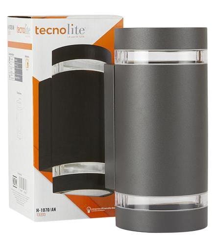 LAMPARA PARA PARED 2X32W GU-10 S/BOMBILLA NEGRA TECNO LITE