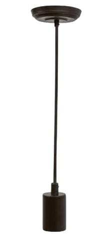 LAMPARA PARA TECHO 1X40W SUSPENDIDA NEGRO MATE  TECNO LITE