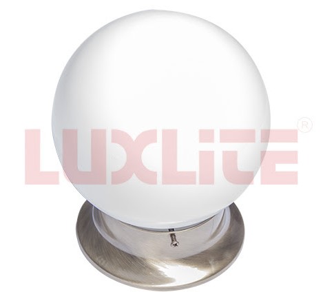 LAMPARA TIPO GLOBO P/TECHO BRONCE DIFUSOR BLANCA LUXLITE