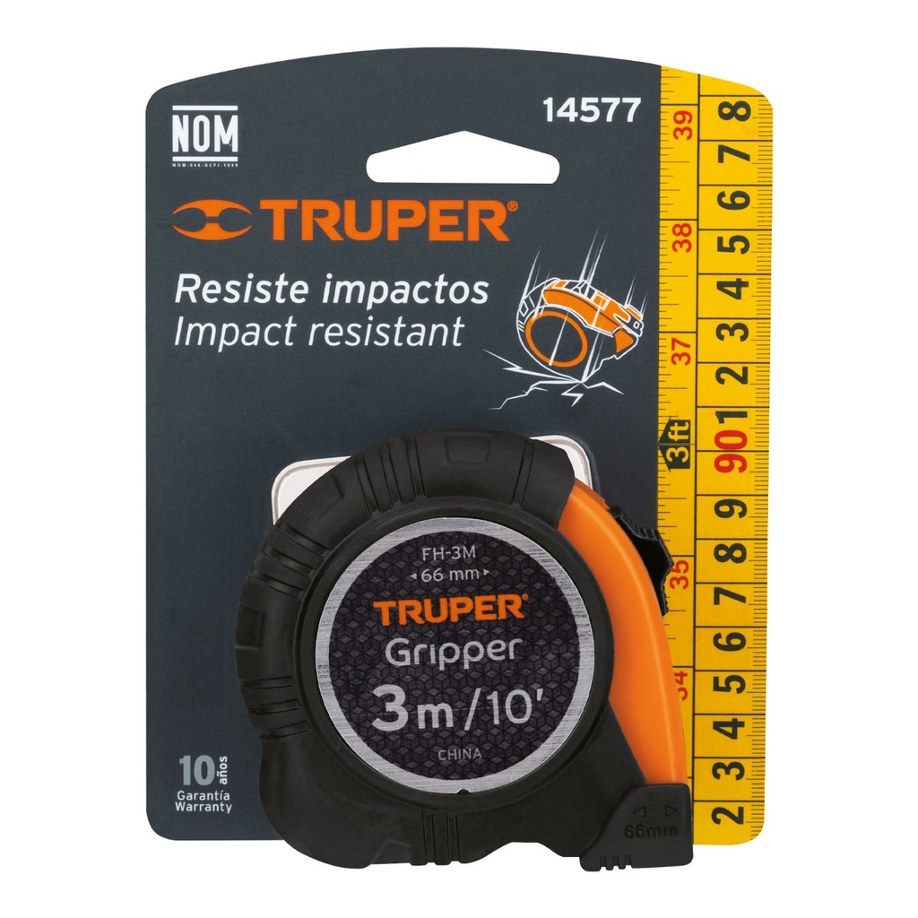 METRO FLEXOMETRO CONTRA IMPACTO 3M TRUPER