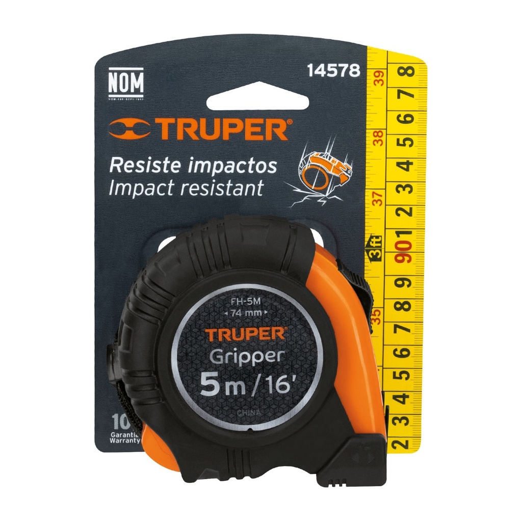 METRO FLEXOMETRO CONTRA IMPACTO 5MTS TRUPER