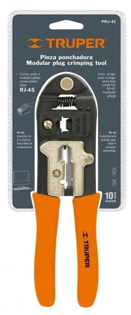 PINZA PONCHADORA 8 PARA CABLE RJ45 TRUPER