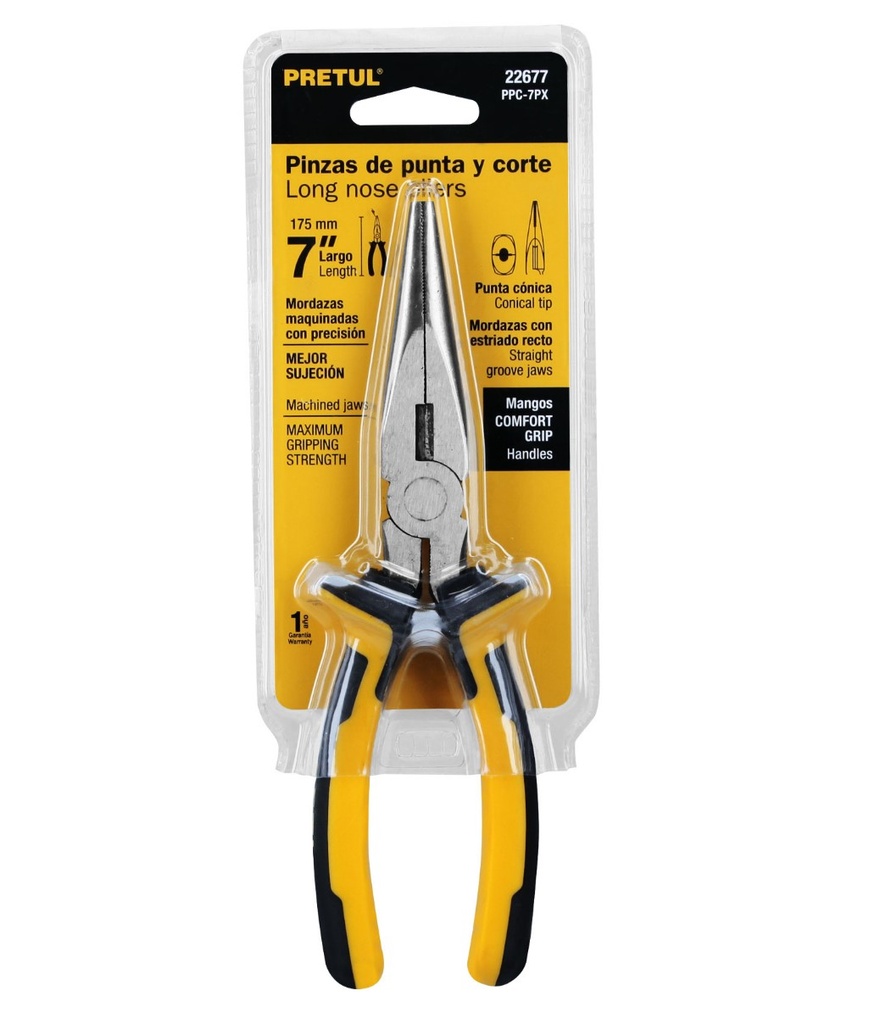 PINZA PUNTA Y CORTE 7 GRIP PRETUL