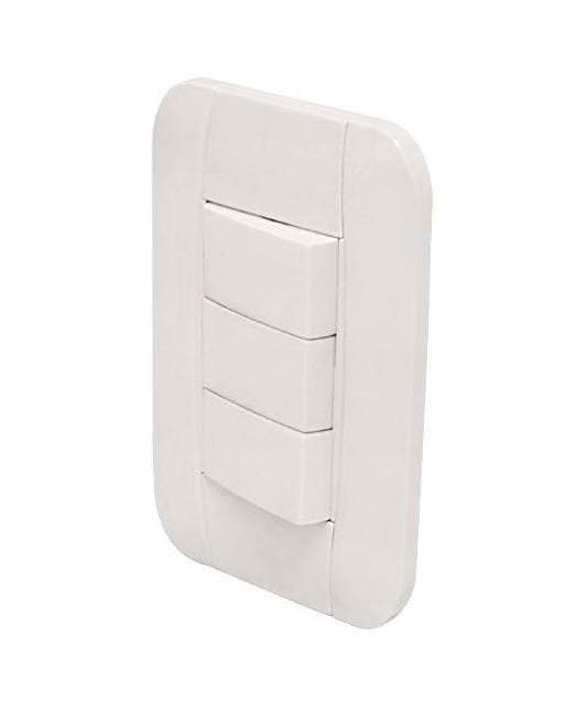 PLACA 3 APAGADORES SENCILLO CLASICA P/CAJA FULGORE