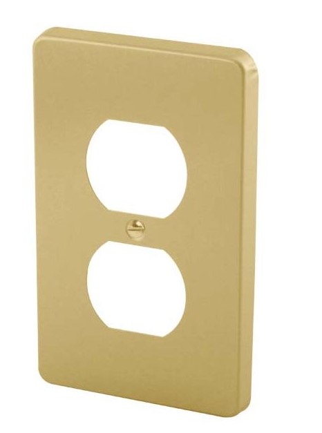 PLACA DE ALUMINIO PARA TOMA DUPLEX FULGORE