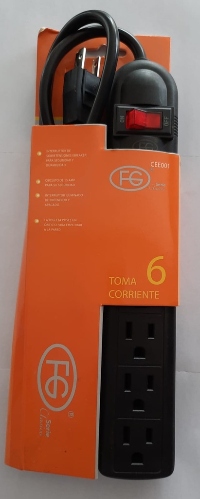 REGLETA DE 6 TOMA FG LIGHTING