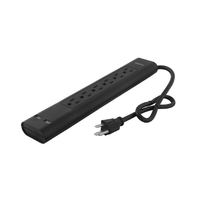 REGLETA MULTICONTACTO 6 TOMAS ATERRIZADAS 2 USB SUPRESOR