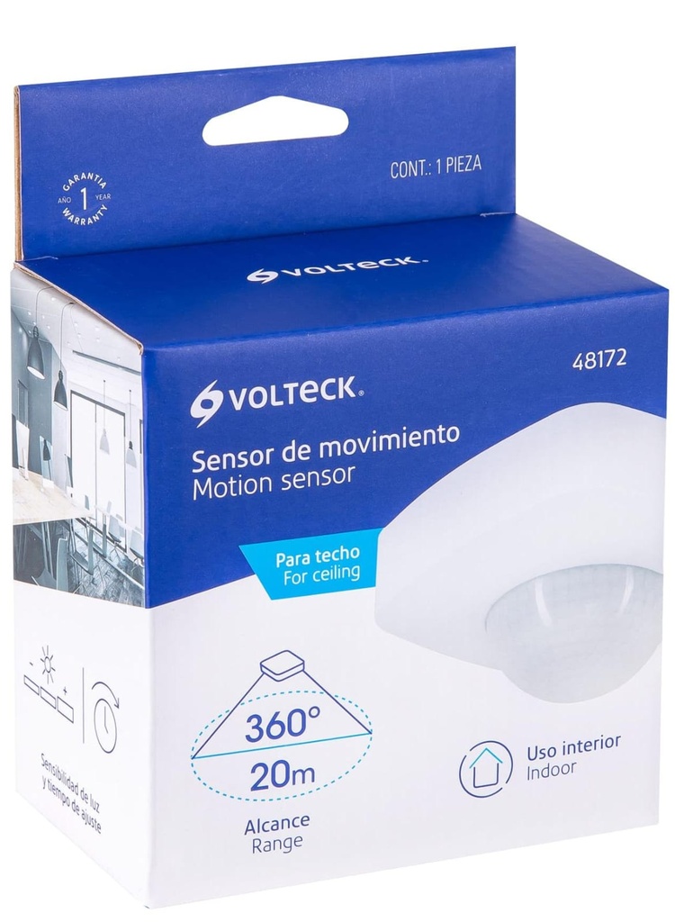 SENSOR DE MOVIMIENTO PARA TECHO DE 20M VOLTECK