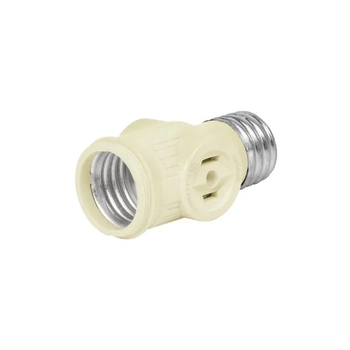 SOCKET TIPO T  PARA 2 ESPIGAS  MARFIL