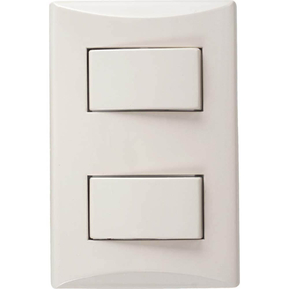 SWITCH DOBLE 3 WAY 15A 125V MARFIL PLATA EAGLE