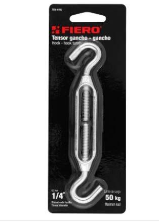 TENSOR ZINC,1/4 GANCHO GANCHO FIERO