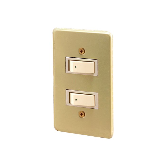 PLACA DE 2 APAGADOR SENCILLO FULGORE