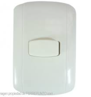 APAGADOR SENCILLO P/CAJA FG LIGHTING BLANCO