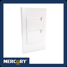 SWITCH DOBLE 15A BLANCO MERCURY
