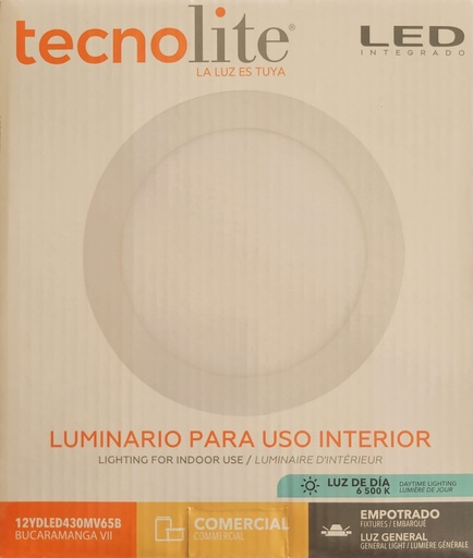 [18YDLED430MV65B] LAMPARA LED OJO DE BUEY 18W LUZ BLANCO TECNO LITE