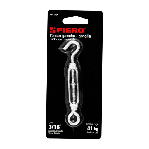 [44053] TENSOR ZINC,3/16 GANCHO ARGOLLA FIERO