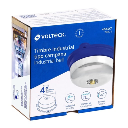 [46607] TIMBRE INDUSTRIAL TIPO CAMPANA 4 VOLTECK