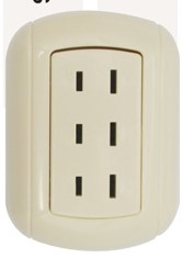 [CAE008] TOMA TRIPLE SOBRE PONER DECOR  FG LIGHTING